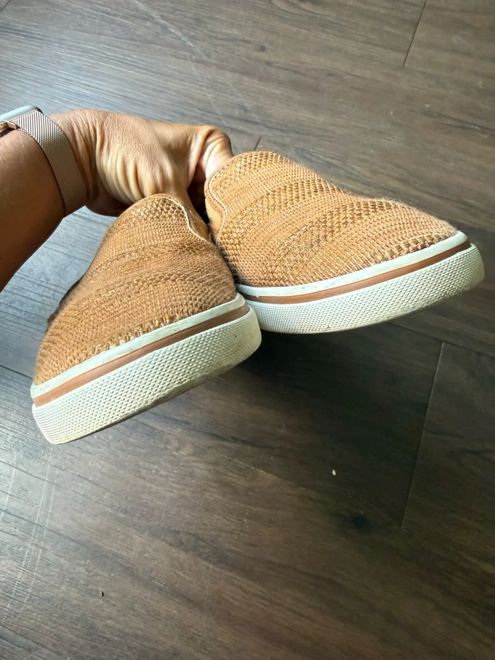 Lauren Ralph Lauren Janis Brown Slip On Loafers Deck Casual Sneaker Shoes 9.5